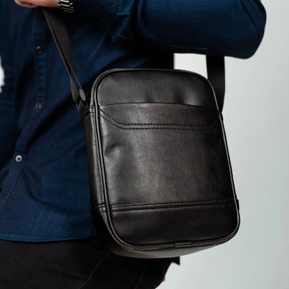 Мессенджер классический из эко кожи гладкой, Сумка через плечо кэжуал мужская, Деловая сумка мессенджер