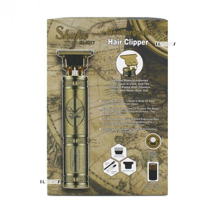 Машинка для стрижки волос профессиональная триммер для бороды окантовочная машинка Shuke 3W SK-8017
