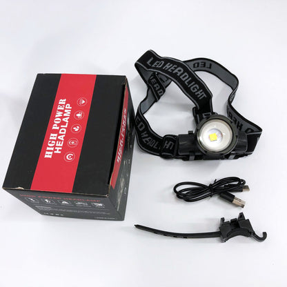 Фонарь налобный PLD-5835-P50 с велокреплением, фонарь аккумуляторный для рыбалки, водонепроницаемый