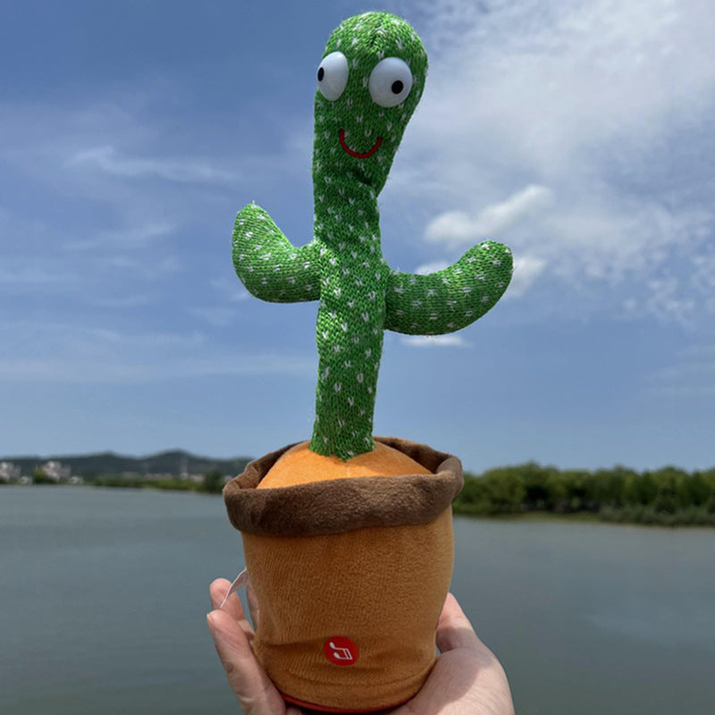 Интерактивная игрушка Dancing cactus говорящий танцующий кактус, мягкая игрушка кактус, Плюшевый кактус