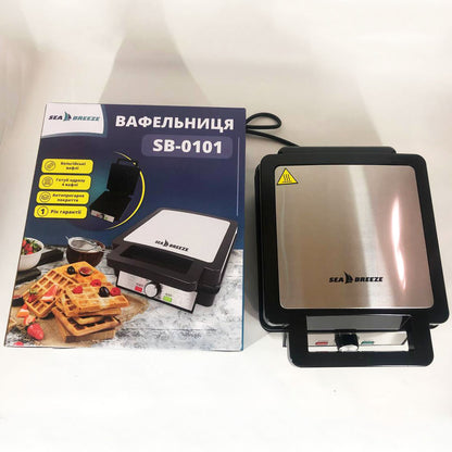 Электровафельница для бельгийских вафель SeaBreeze SB-0101 1200 Вт, Качественная вафельница для вафель