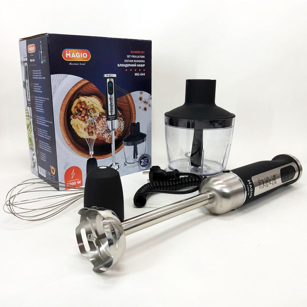Блендер-измельчитель погружной MAGIO MG-644 1200 Вт, блендер для дома, блендер для кухни, электрический