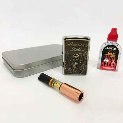 Зажигалка бензиновая в подарочной коробке N2, подарочные зажигалки, зажигалка для курения в подарок