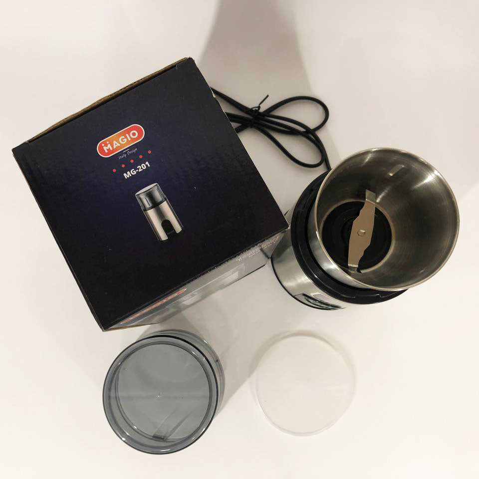 Кофемолка MAGIO MG-201 200 Вт, машинка для помола кофе, кофемолка мини, электрическая кофемолка для турки