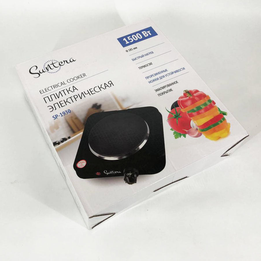 Плита электрическая Suntera SP-1930, плита бытовая, плита домашняя. Цвет: черный
