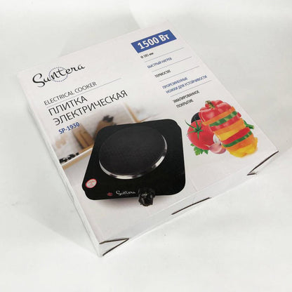 Плита электрическая Suntera SP-1930, плита бытовая, плита домашняя. Цвет: черный