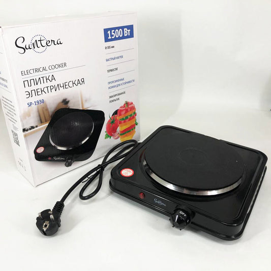 Плита электрическая Suntera SP-1930, плита бытовая, плита домашняя. Цвет: черный
