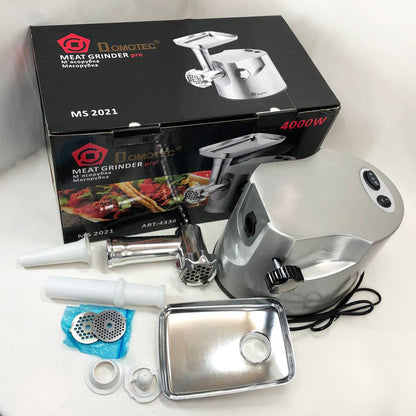 Профессиональная мясорубка DOMOTEC MS-2021S из нержавеющей стали 3000 Вт, мясорубка электрическая металл