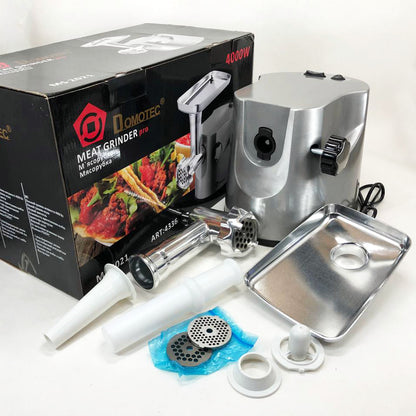 Профессиональная мясорубка DOMOTEC MS-2021S из нержавеющей стали 3000 Вт, мясорубка электрическая металл