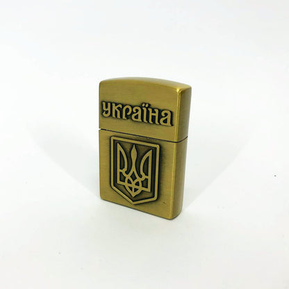 Зажигалка кремниевая патриотическая Украина 4550. Цвет: золотой