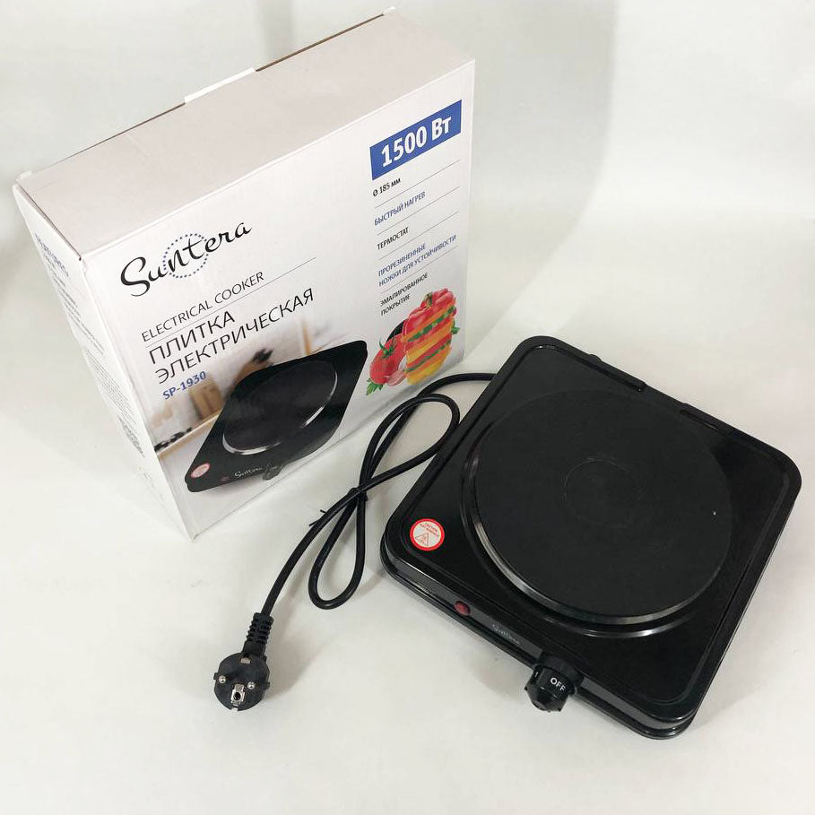 Плита электрическая Suntera SP-1930, плита бытовая, плита домашняя. Цвет: черный