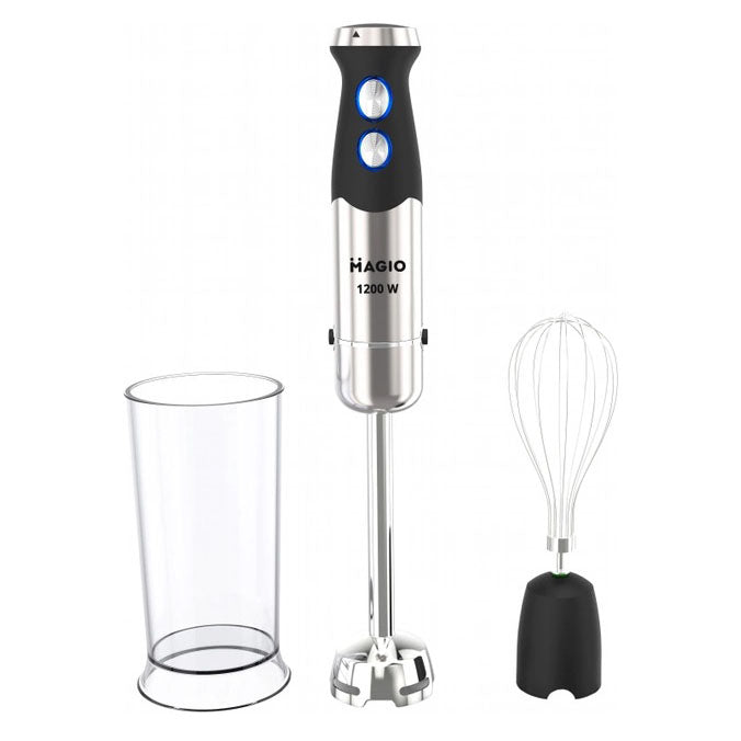 Блендер погружной 3в1 Magio MG-645 1200 Вт, миксер блендер ручной, блендер для молочных коктейлей