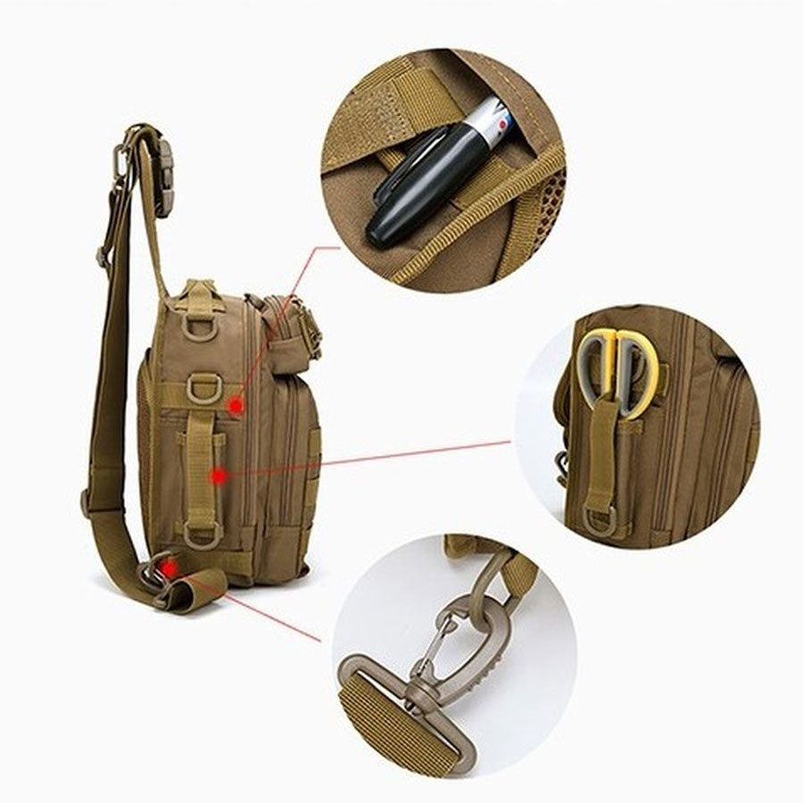 Сумка тактична наплічна, Нагрудна сумка тактична тканинна, Тактичний рюкзак ВСУ