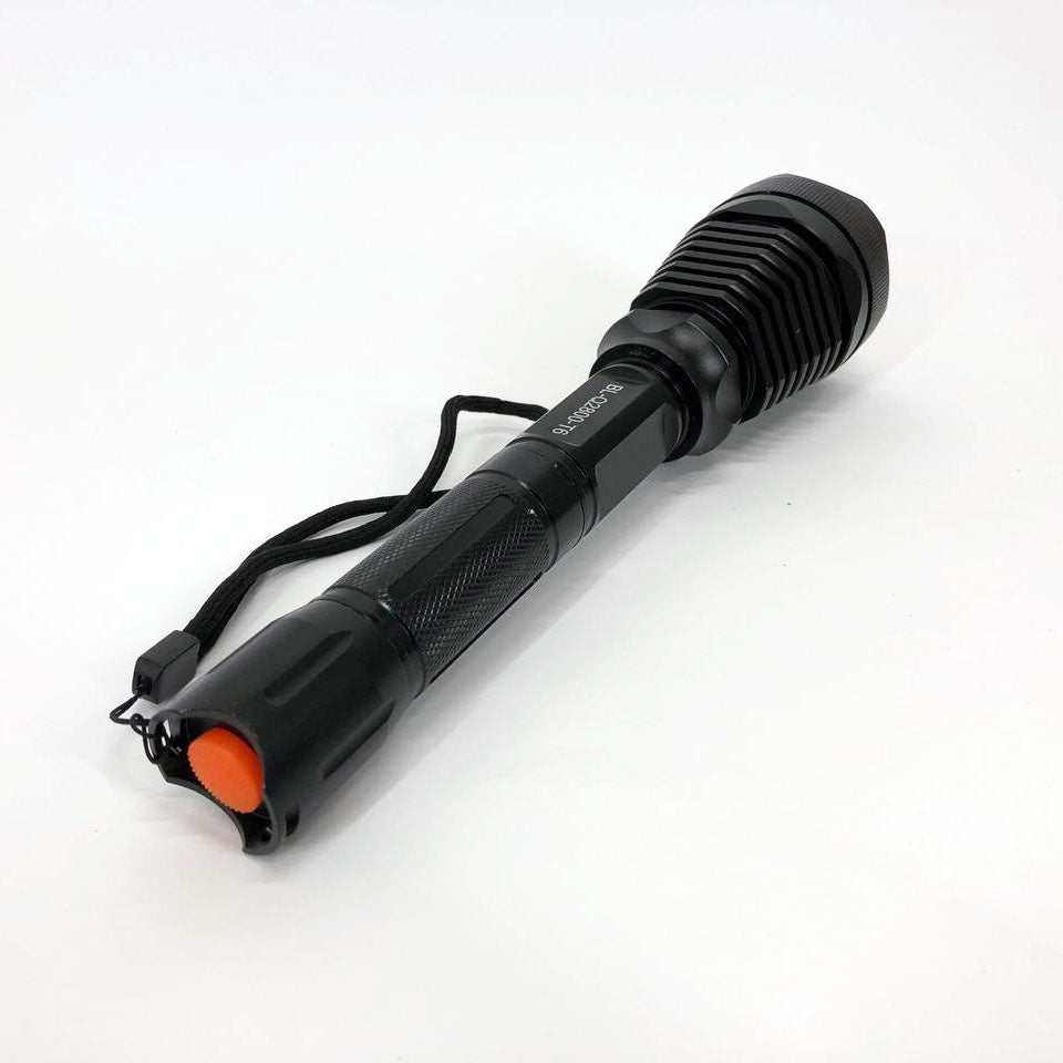 Фонарь тактический Police Q2800-T6 18650 х 2, заряжается от сети 220В и авто ЗУ 12В, выносная кнопка