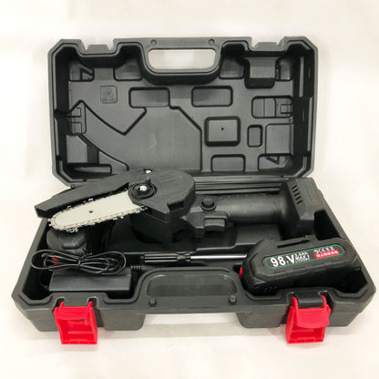 Мини пила электрическая 10 см, Аккумуляторная цепная пила для дачи, Цепные электропилы по дереву