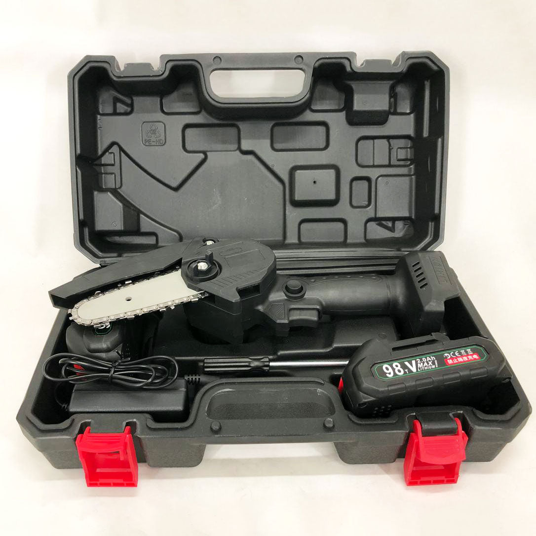 Мини-пила 10см с перезаряжаемой батареей, Электропила цепная бытовая, Аккумуляторная цепная пила для дачи