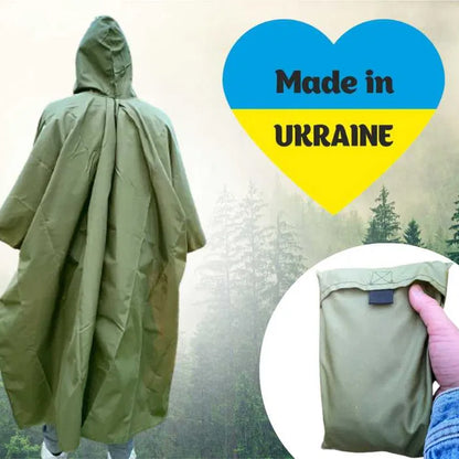 Дождевик пончо олива, Пончо ЗСУ, Пончо водонепроницаемое, Тактический дождевик пончо