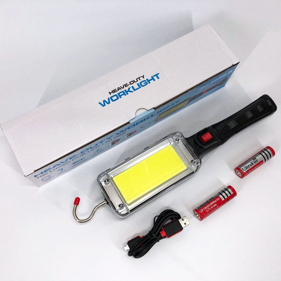 Фонарь кемпинговый ZJ-8859-COB-3 аккумуляторный 18650 х 2, зарядка от micro USB, с магнитом и крючком