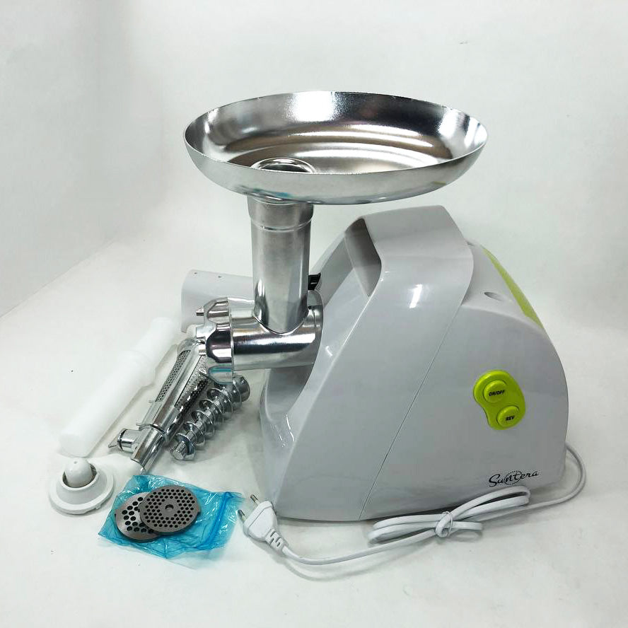 Мясорубка Suntera SMG-5425W, мясорубка-соковыжималка, электрическая мясорубка с насадками для дома