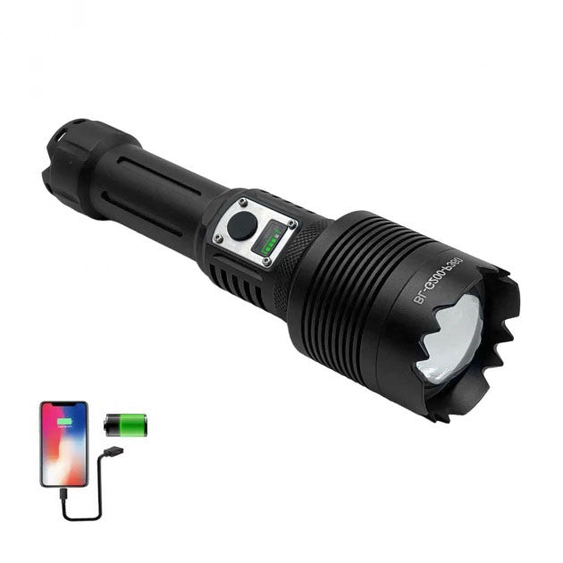 Фонарик Bailong BL-G200-P360, 5 режимов, Zoom, алюминиевый корпус, режим павербанка, фонарь ручной мощный