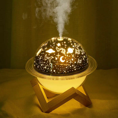 Увлажнитель воздуха проектор Звездное небо/ сатурн / Настольный светильник ночник Проекционный