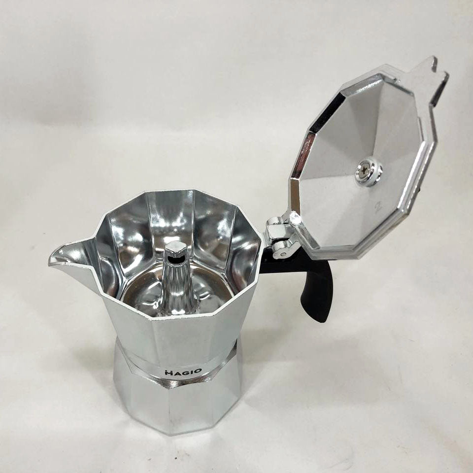 Гейзерная кофеварка Magio MG-1001 150 мл, гейзерная турка для кофе, гейзерная кофеварка из нержавейки