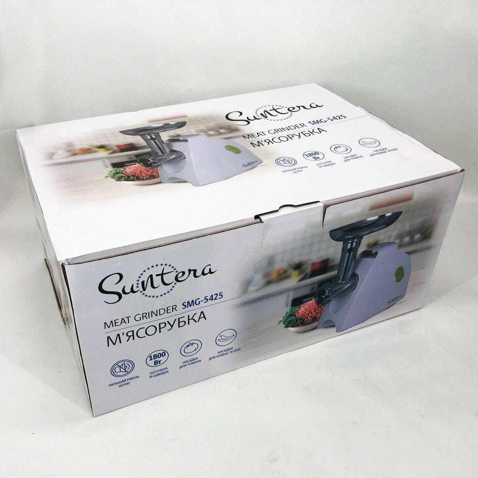 Мясорубка Suntera SMG-5425W, мясорубка-соковыжималка, электрическая мясорубка с насадками для дома