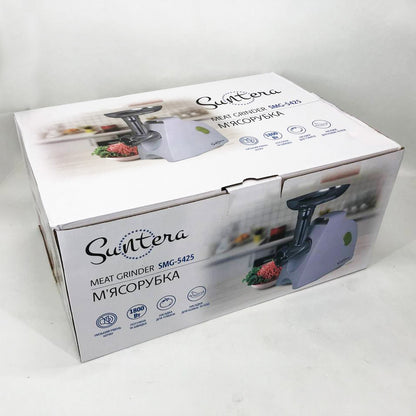 Мясорубка Suntera SMG-5425W, мясорубка-соковыжималка, электрическая мясорубка с насадками для дома