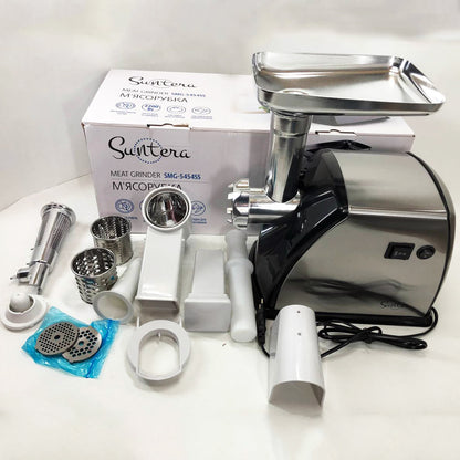 Мясорубка Suntera SMG-5454SS, Кухонная мясорубка, Мясорубка электрическая металл, Мясорубка-соковижималка