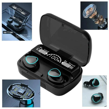 Беспроводные наушники M10 с микрофоном и док станцией-кейсом, беспроводные bluetooth наушники-гарнитура