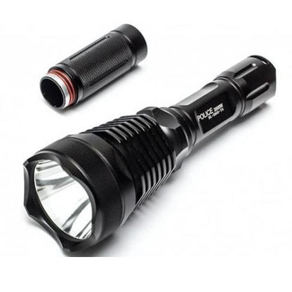 Фонарь тактический Police Q2800-T6 18650 х 2, заряжается от сети 220В и авто ЗУ 12В, выносная кнопка
