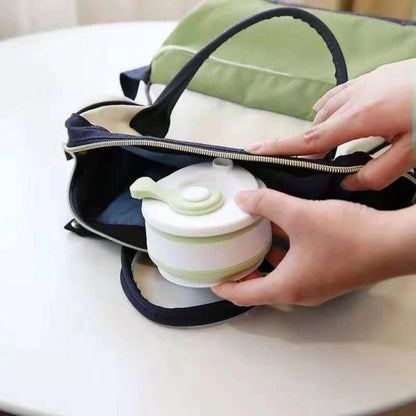 Кружка туристическая (складная/силиконовая), силиконовая складная термокружка. Цвет: зеленый