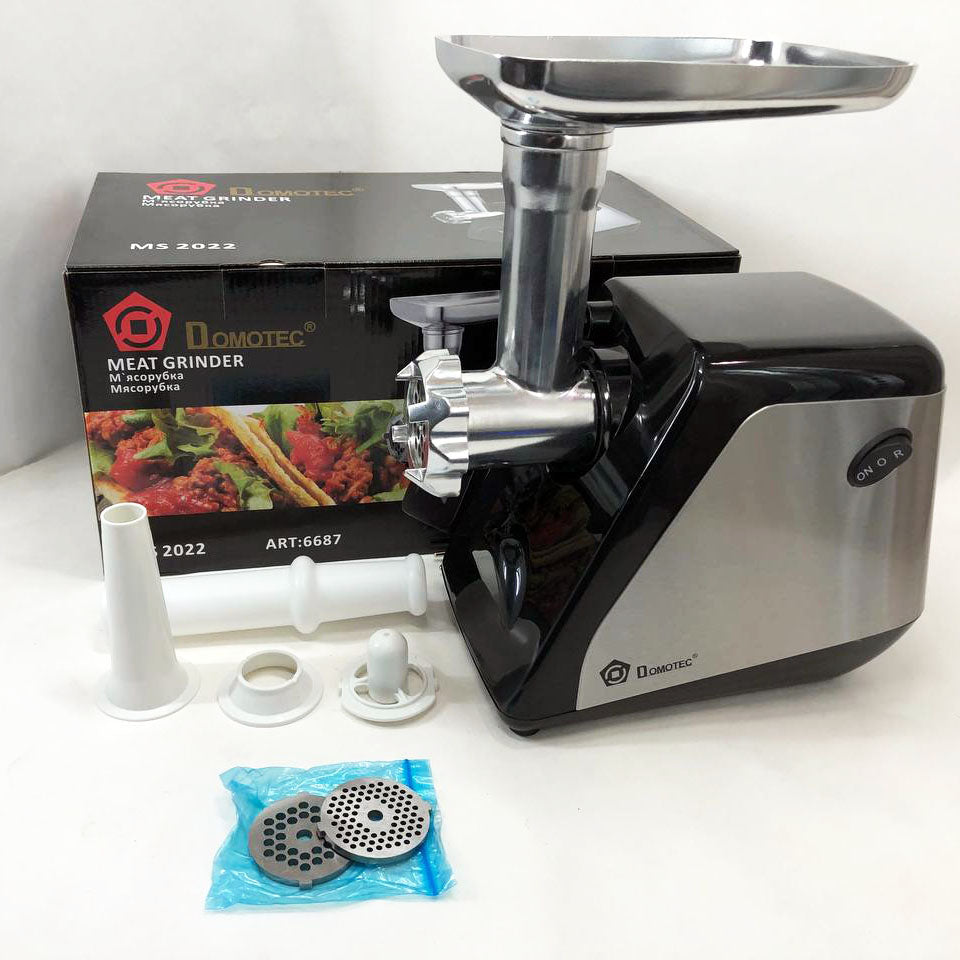 Электрическая мясорубка Domotec MS-2022, электромясорубка для дома, мясорубка для домашней колбасы
