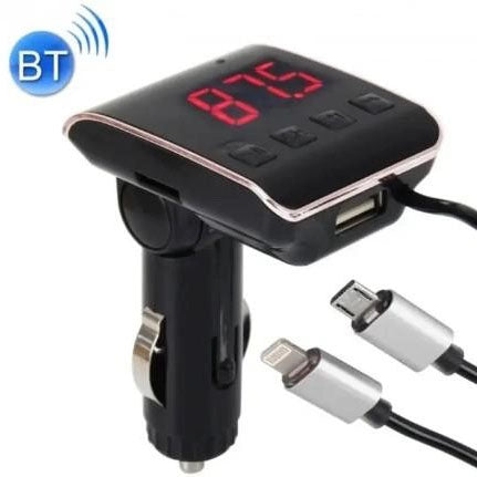 FM модулятор HZ H22 BT для авто с Bluetooth, Авто трансмиттер от прикуривателя, Блютуз фм передатчик