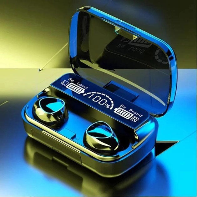 Беспроводные наушники M10 с микрофоном и док станцией-кейсом, беспроводные bluetooth наушники-гарнитура