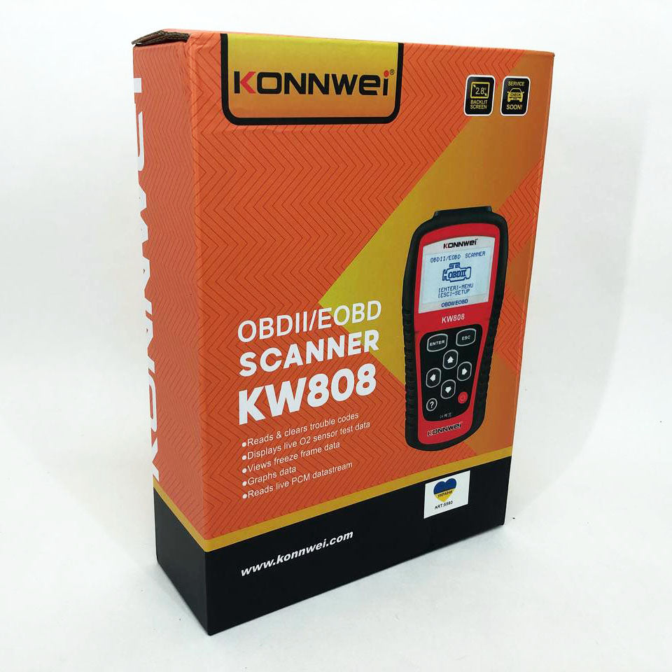Тестер для діагностики автомобілів Konnwei KW808 OBD II/EOBD Мультимарочний діагностичний сканер