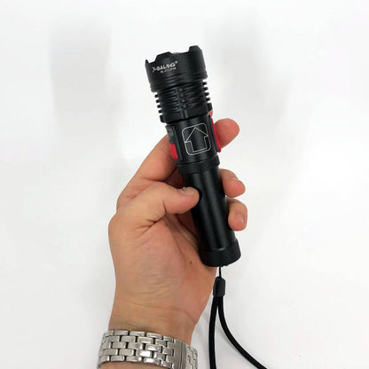 Фонарик светодиодный с аккумулятором X-Balog BL-X72-P90, фонарь ручной мощный, тактичный фонарь