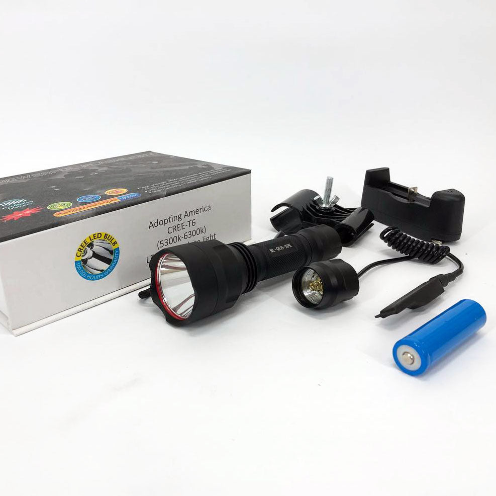 Тактический подствольный фонарь для охоты Bailong BL-QC8 XPE, сильный фонарик, фонарь ручной тактический