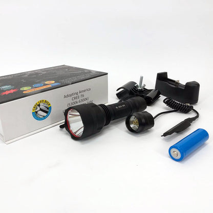 Тактический подствольный фонарь для охоты Bailong BL-QC8 XPE, сильный фонарик, фонарь ручной тактический