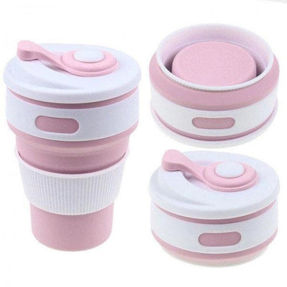 Кружка туристическая (складная/силиконовая), кружка походная силиконовая складная. Цвет: розовый