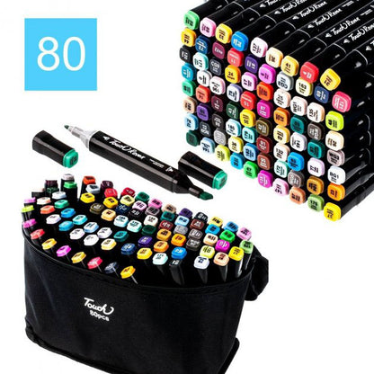 Двусторонние маркеры touch, двусторонние маркеры 80 шт, Професиональные маркеры для графики и живописи