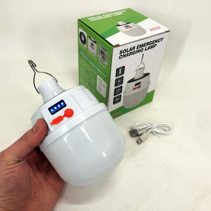 Аккумуляторная кемпинговая LED лампа светильник JD-2022 с солнечной панелью, кемпинговый фонарь-лампа