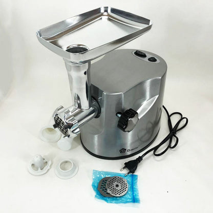 Профессиональная мясорубка DOMOTEC MS-2021S из нержавеющей стали 3000 Вт, мясорубка электрическая металл