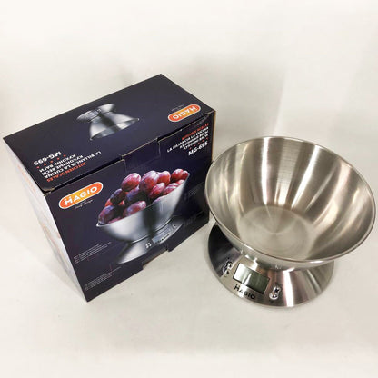 Весы кухонные на 5 кг из нержавеющей стали MAGIO MG-695, весы мини, Весы кухонные со съемной чашей