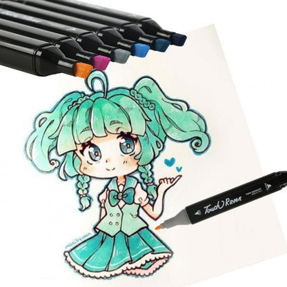 Двусторонние маркеры touch, двусторонние маркеры 80 шт, Професиональные маркеры для графики и живописи