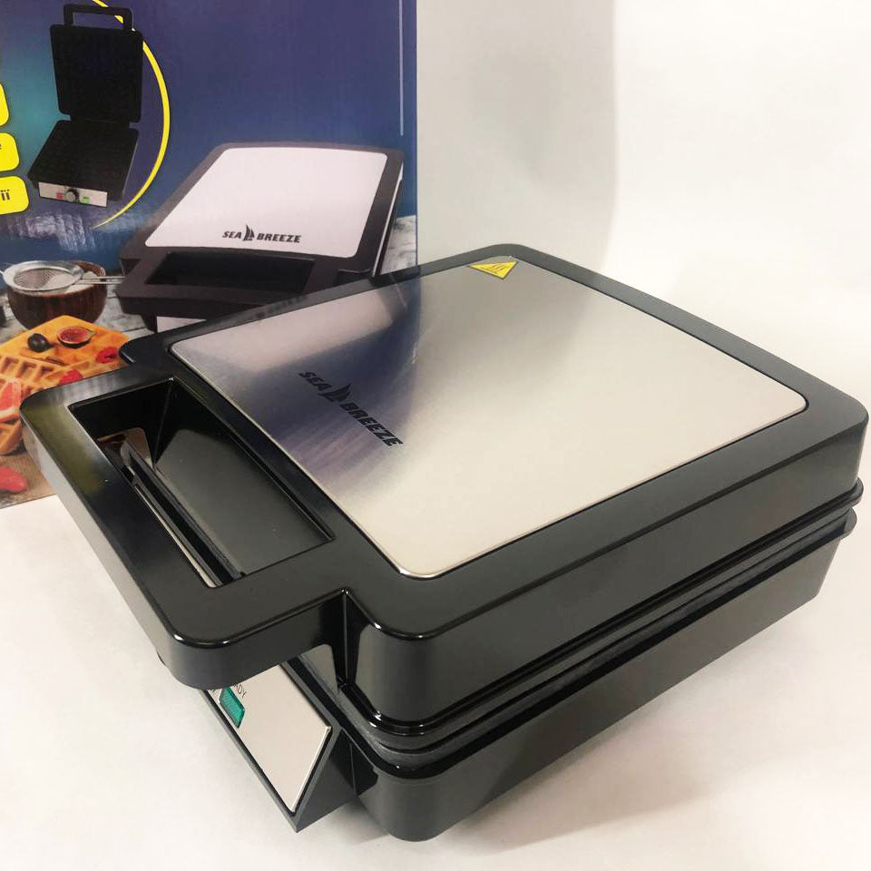 Электровафельница для бельгийских вафель SeaBreeze SB-0101 1200 Вт, Качественная вафельница для вафель