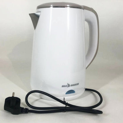 Электрочайник SeaBreeze SB-010 / 1,8 Л / Металлический, чайник дисковый, электронный чайник