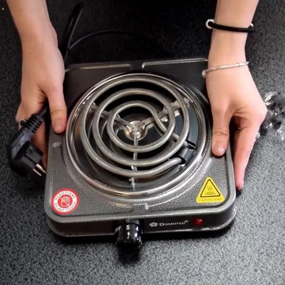 Электроплита спиральная плита настольная Domotec MS-5801 1000 Вт, Переносная компактная электроплита