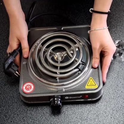 Электроплита спиральная плита настольная Domotec MS-5801 1000 Вт, Переносная компактная электроплита