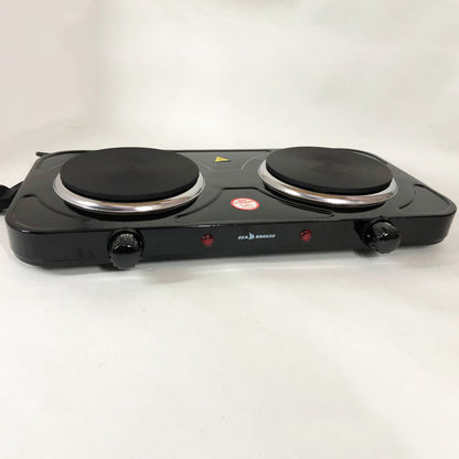 Настольная плита электрическая Sea Breeze SB-064 2000 Вт, переносная настольная электроплита. Цвет: черный